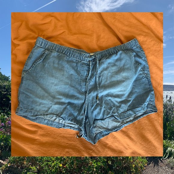 Cute Denim Draw-string Shorts 🩳☀️ - Picture 1 of 4